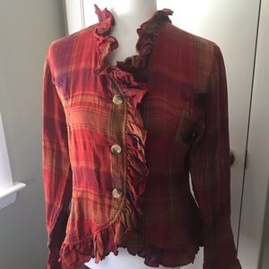 Tasha blouse, button front,